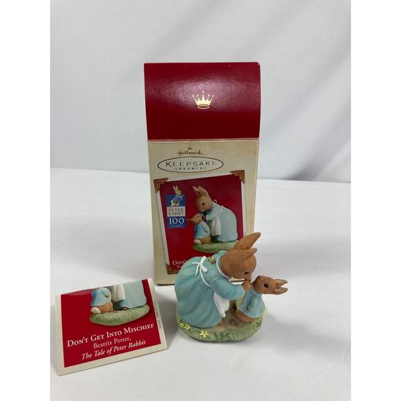 Hallmark Keepsake Ornament Don't Get Into Mischief Beatrix Potter 2002 - Picture 1 of 1